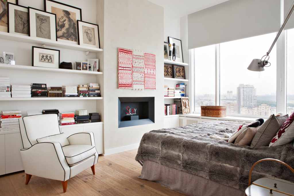 Bedroom Apartment Interior Small Bedroom Apartment With White Interior Decoration Ideas Laminate Flooring And Wall Shelving Units Apartment Quirky And Eclectic Apartment Looking Over The Red City