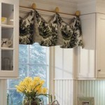 Black And Kitchen Small Black And White Floral Kitchen Curtain Valance Between Cabinets Plus Fluorescent Recessed Lighting Decor Kitchen 20 Elegant And Beautiful Kitchens With Black And White Curtains