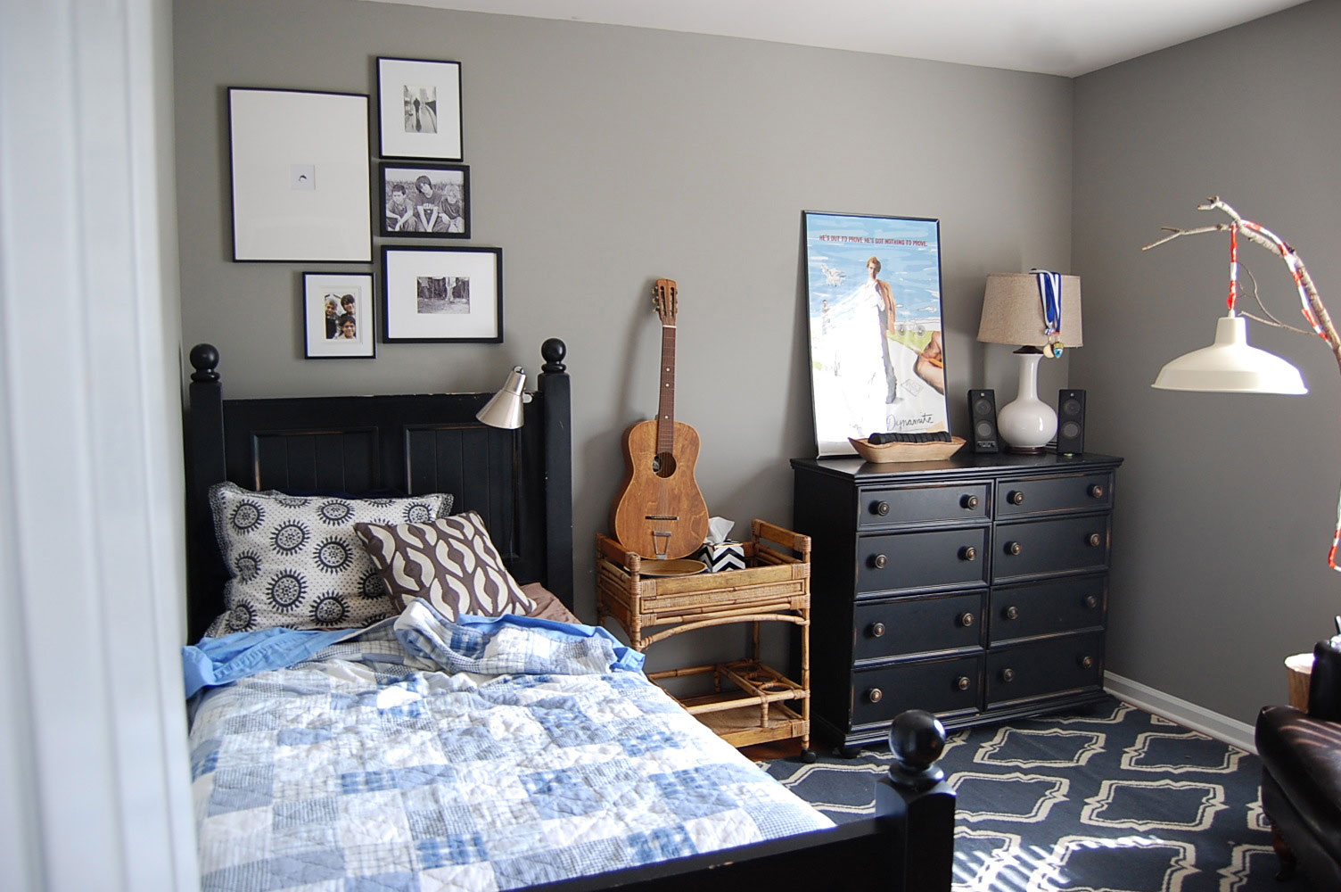 Boys Room Using Small Boys Room Paint Ideas Using Grey Wall Color With Traditional Bedroom Furniture Using Black Wooden Material Kids Room Boys Room Paint Ideas For Adventurous Imagination