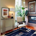 Corner Living Decorated Small Corner Living Room Design Decorated With Fresh Small Sofa And Fireplace Ideas Completed With Blue Contemporary Area Rugs Interior Design Contemporary Area Rugs With A Patterned Wooly Material To Create A Warm Nuance