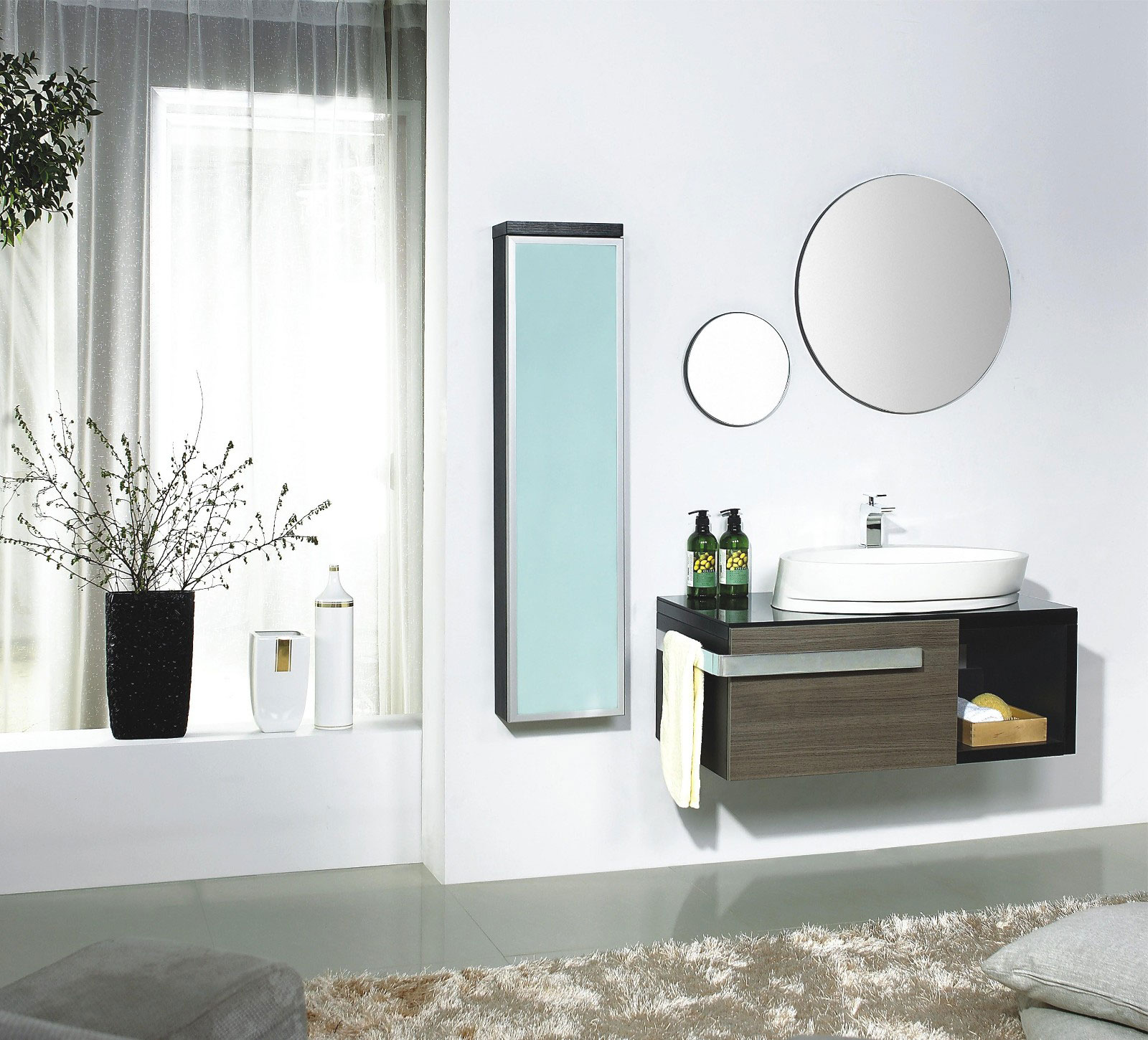 Modern Bathroom Using Small Modern Bathroom Vanities Design Using Wooden Material Completed With Oval Wall Mirror Design Ideas Bathroom Modern Bathroom Vanities As Amusing Interior For Futuristic Home