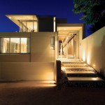 Modern Home Decorated Small Modern Home Design Exterior Decorated With Modern Outdoor Lighting Ideas And Simple Staircase Style For Inspiration Charming Outdoor Living Spaces For Your Modern Dwelling