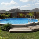 Pool Designs Oval Small Pool Designs Ideas With Oval Shape Decorated With Wooden Deck And Green Landscaping Decor For Home Inspiration Small Pool Design In Swimming Lovers