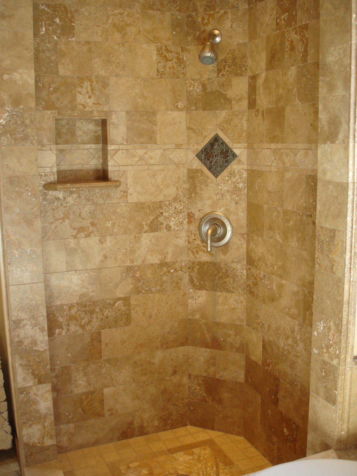Shower Room With Small Shower Room Interior Decorated With Natural Tile Shower Designs Made From Limestone Material Finished In Traditional Touch Bathroom Tile Shower Designs In Marble And Granite Types Represent The Best Natural Textures