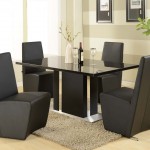 Brown Dining Black Soft Brown Dining Room Focused Black Dining Table Set With Contemporary Chairs On Shag Area Rug Dining Room  Cool Dining Room With Contemporary Dining Chairs 