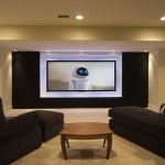 Remodeling Ideas Home Sophisticated Basement Remodeling Ideas With Small Home Cinema Room With Modern Black Sofa Bed And Wooden Coffee Table In Small Shape Design Basement Finished Basement Ideas With Decorative Style