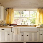 Door Bottom Closed Streaky Door Bottom Cabinet Motive Closed Big Single Sink Under Tiny Faucet Closed Tile Window Used Yellow Kitchen Curtain Ideas Kitchen Guide To Choose The Appropriate Kitchen Curtain Ideas