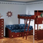 Boys Bedroom Ship Stunning Boys Bedroom Ideas Applying Ship Design Furnished With Bunk Bed Combined With Cupboards Completed With Sofa And Ship Miniature Decoration On Wooden Drawers Bedroom Boys Bedroom Ideas: The Important Aspects