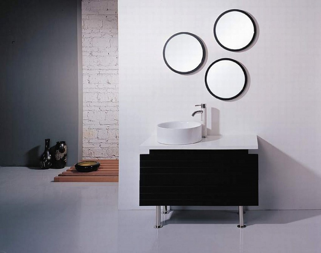 Vessel Sink Framed Stylish Vessel Sink And Round Framed Wall Mirrors Idea Feat Elegant Small Bathroom Vanity Bathroom  Cozy Bathroom Design With Small Bathroom Vanity 
