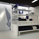White Bunk Study Stylish White Bunk Bed And Study Area Inside Cool Teen Bedrooms With Black Swivel Chair Bedroom Cool Teen Bedrooms Using Black And White Interior Theme