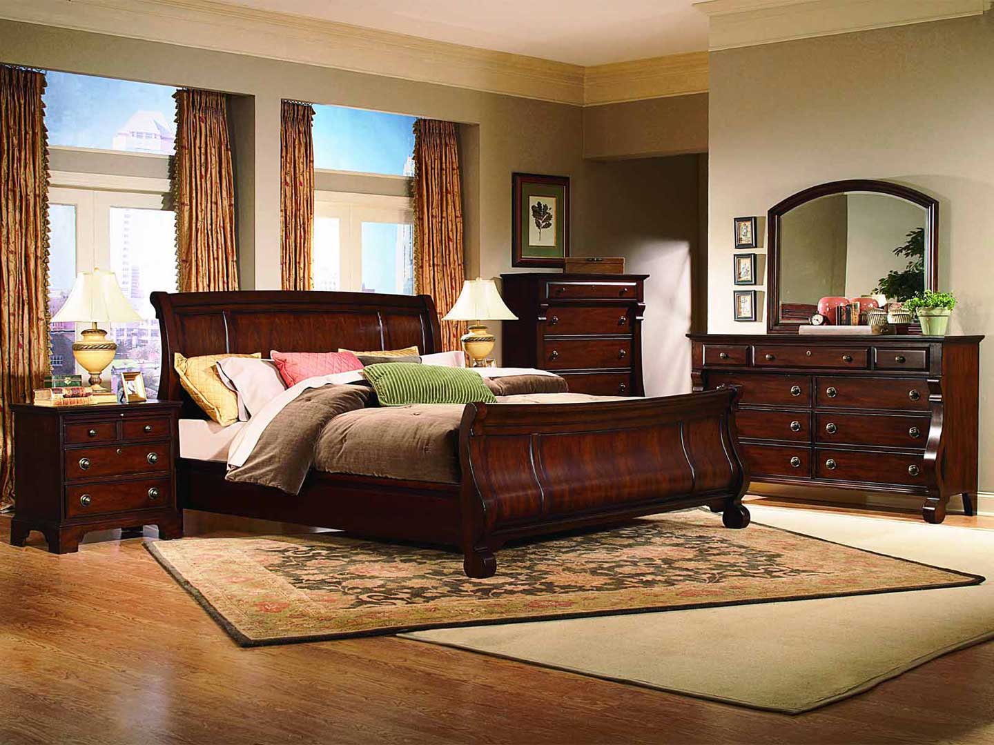 King Bedroom Armoires Surprising King Bedroom Sets With Armoire For Beach House Design Ideas And Agreeable Thick Carpet Design Also Contemporary Dark Wood Bedside Table Idea Also Sweet Round Bedside Lamps Bedroom Enhance The King Bedroom Sets: The Soft Vineyard-6