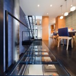 Glass Floor Contemporary Translucent Glass Floor Panels Modern Contemporary Corridor Design With Table And Chairs Ideas Elegant Row House With Open Plan Contemporary Space
