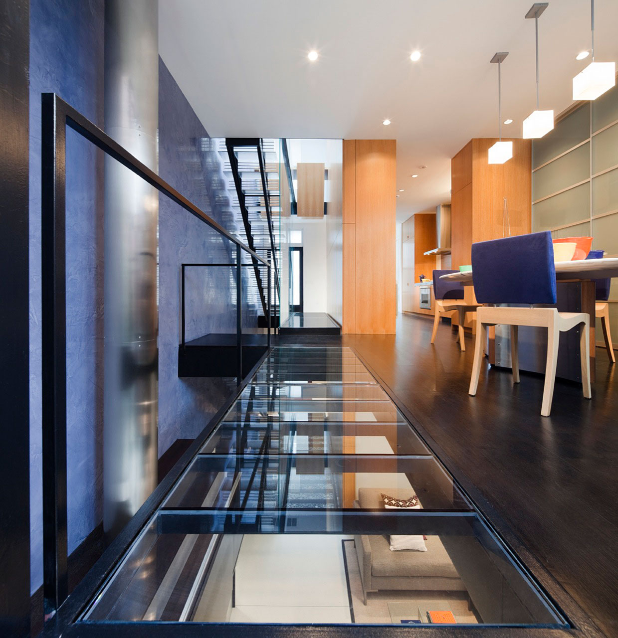 Glass Floor Contemporary Translucent Glass Floor Panels Modern Contemporary Corridor Design With Table And Chairs Ideas Architecture Elegant Row House With Open Plan Contemporary Space