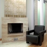 Black Leather Double Trendy Black Leather Chair And Double Sided Fireplace Idea Also Modern Wood Floor Tile Pattern House Designs  Floor Tile Patterns For Beautiful Rooms 