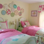Bed Plus And Twin Bed Plus Polka Bedding And Pillows In Teenage Bedroom Embellished With Fancy Wall Decoration  Interior Design  The Most Alluring Room Ideas For Teenager 