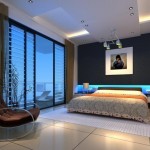 Modern Rocking And Ultra Modern Rocking Chair Design And Floating Nightstands In Snazzy Blue Bedroom Idea Feat Recessed Ceiling Lighting Bedroom 10 Fresh Blue Bedroom Ideas With Fantastic Color Schemes