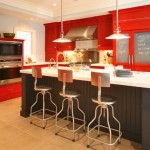Barstools Design Red Unique Barstools Design Feat Cool Red Kitchen Cabinets And Chalkboard Refrigerator Door Idea Kitchen  Create Incredible Kitchen With Red Kitchen Cabinet 