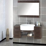Blurred Mirror Gray Unique Blurred Mirror Idea Plus Gray Floor Tile Feat Great Wall Mounted Bathroom Vanity And Oval Sink Design Bathroom  Bathroom Vanities And Sinks To Enhance Your Bathroom Style 