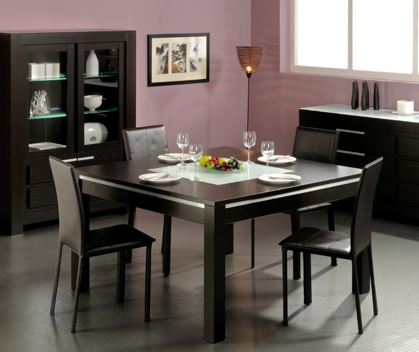 Torchiere Floor Black Unique Torchiere Floor Lamp Feat Black Buffet Design Plus Modern Square Dining Table And Leather Chairs Idea Dining Room  Square Table For Fascinating Dining Room Design 