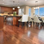Dining Chair Table Upholstered Dining Chair Plus Glass Table Filled On Open Kitchen Area Designed With Hardwood Floor Color  House Designs  Why You Should Have One Of These Breathtaking Hues For Your Hardwood Floors 