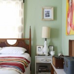 Bedroom Idea Headboard Vintage Bedroom Idea With Wooden Headboard Feat Pale Blue Wall Color And Cool Small Nightstand Design Bedroom  Matching The Vintage Bedroom Ideas 