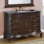 Carving On Bathroom Vintage Carving On Solid Oak Bathroom Vanity Cabinets With Metal Knobs And Granite Top Beautiful Bathroom Vanity Cabinets For Any Style Of Decoration
