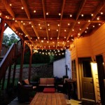 Patio Ceiling On Vintage Patio Ceiling Lighting Wrapped On Wooden Pergola Idea Feat Best Outdoor Wicker Furniture Set Design Decoration  Glowing In Glimmery With Patio Lighting Ideas 