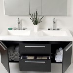 Cabinet Plus And Wall Cabinet Plus Twin Washbasin And Modern Faucet For Floating Black Bathroom Vanity Design  Bathroom  Awesome Black Vanity Designs To Bring Elegance Into Bathrooms 