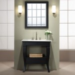 Light For Bathroom Wall Light For Illuminating Black Bathroom Vanity Equipped With Mirror Above Washbasin Plus Water Tap  Bathroom  Awesome Black Vanity Designs To Bring Elegance Into Bathrooms 