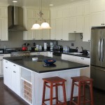 Craftsman Kitchen Quartz White Craftsman Kitchen Involving Black Quartz Countertops With Wooden Stools And Open Shelves Interior Design  Stylish Black Quartz Countertops For Balancing Interior Design 