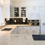 Kitchen Interior Kitchen White Kitchen Interior Using Traditional Kitchen Design Combined With White Spring Granite Decor And Black Kitchen Backsplash Interior Design White Spring Granite As Interior Material For Futuristic Kitchen Design