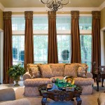 Living Room With Wonderful Living Room Interior Design With Magnificent Traditional Furniture Completed With Brown Window Covering Ideas For Inspiration Decoration Window Covering Ideas With A 50 Shades Of Curtains And Sliding Patio Doors