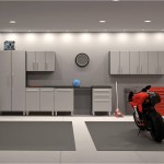 Garage Design With Wonderful Modern Garage Design Ideas Decorated With Grey Wall Color And Minimalist Garage Cabinet Style For Garage Inspiration Decoration Garage Design Ideas With Cabinet And Hanger Compartment For The Sake Of Good Arrangement