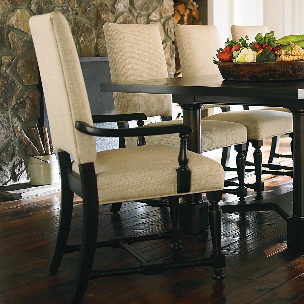 Table Plus Top Wooden Table Plus Vegetable On Top And Upholstered Dining Chairs On Brown Floor Dining Room Upholstered Dining Chairs For Perfect Contemporary Looks