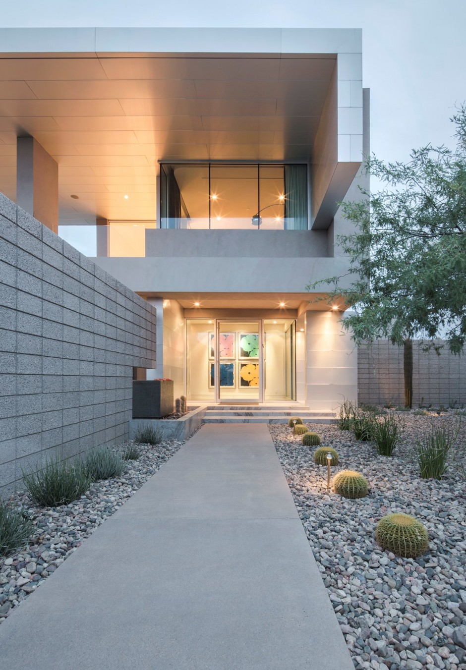 Exterior Design Nest Excellent Exterior Design Of Birds Nest Residence With Stunning Alley Featured With Concrete Steps Surrounded With Gravels With Greens Architecture Geometric Shape House With Luminous Interiors
