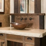 Brown Sink Vanity Classic Brown Sink And Wooden Vanity In The Ski Slope High Camp Home Powder Room With Wooden Wall House Designs  Mountain Home Design: The Ski Slope 