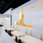 Pillows Also Ceiling Soft Pillows Also Black Colored Ceiling Which Has Several Bright Ceiling Decoration  Modern Restaurant With Oriental Design 