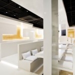 Chairs Also Colored Wooden Chairs Also Several White Colored Soft Pillows Decoration  Modern Restaurant With Oriental Design 