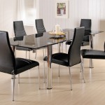 Dining Area Upholstered Appealing Dining Area Present Black Upholstered Chairs Paired With Modern Glass Top Table  Dining Room  Glass Top Dining Tables That Suggest Modern Impression 