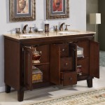 Wooden Bathroom With Fabulous Wooden Bathroom Vanity Cabinet With Drawers Plus Double Handle Faucets And Vintage Wall Arts Striking Into Modern Bathroom With Various Vanity Cabinets