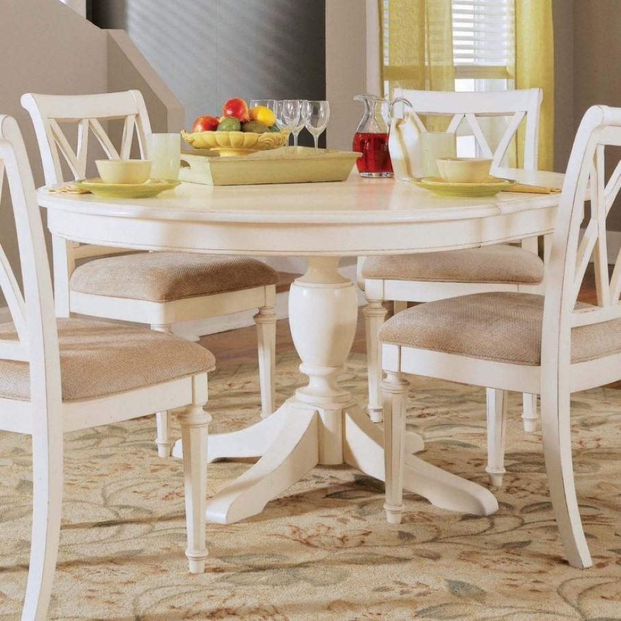 Large Area Feat Fancy Large Area Rug Design Feat White Wooden Chairs Also Sleek Round Dining Table Idea Dining Room  Round Dining Tables Creating Eternal Relationship With Your Family 