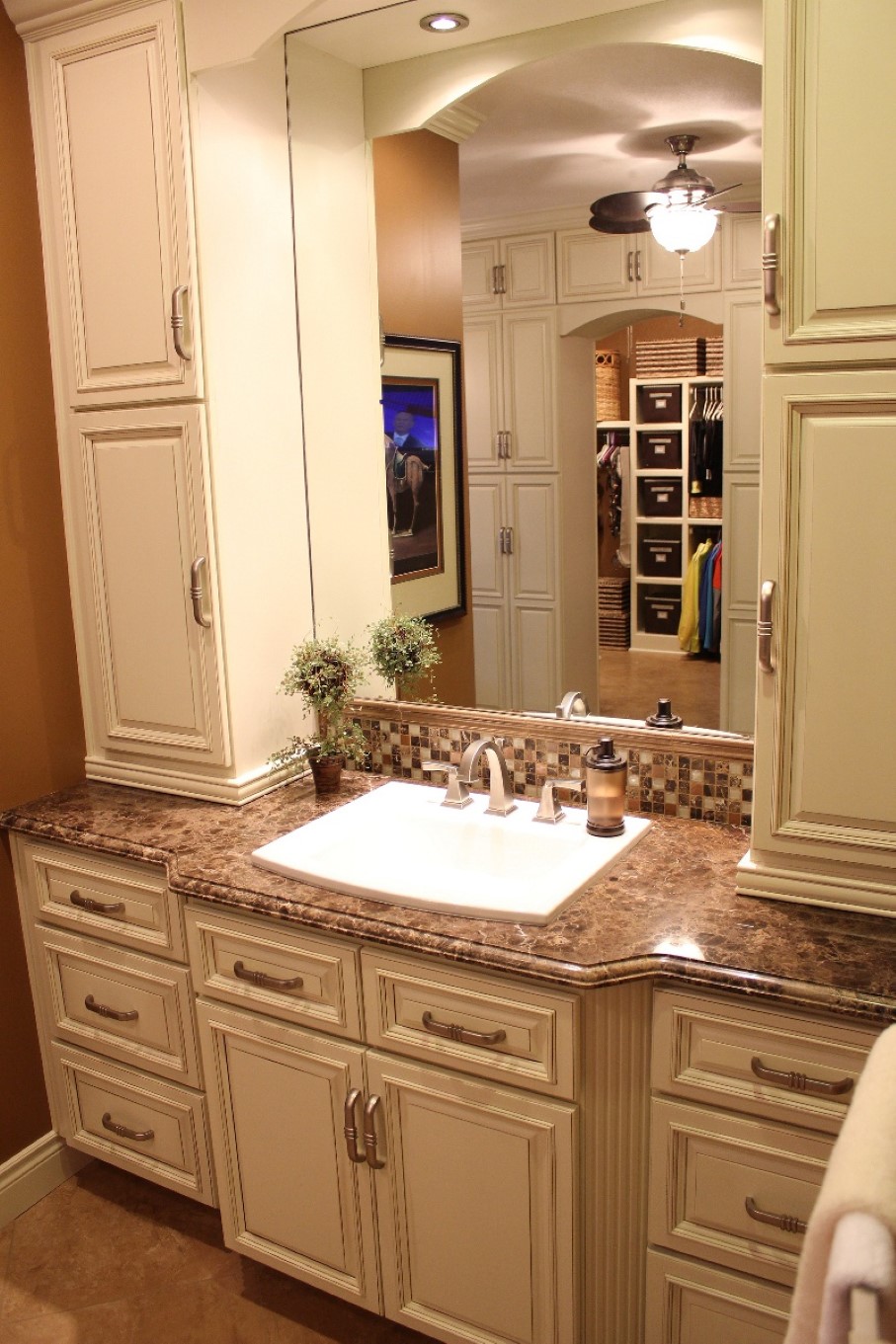 Wall Mirror Awesome Large Wall Mirror Idea And Awesome White Wall Mounted Bathroom Vanity Cabinets Plus Square Shallow Sink  Bathroom Striking Into Modern Bathroom With Various Vanity Cabinets