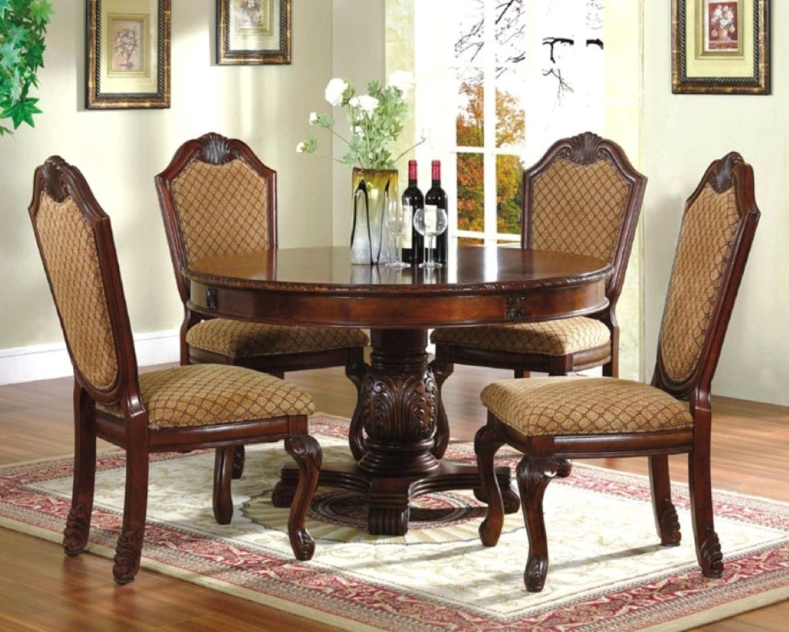 Upholstered Chairs Carpet Traditional Upholstered Chairs And Rectangular Carpet Design Feat Funky Round Table For Dining Room Dining Room  Round Dining Tables Creating Eternal Relationship With Your Family 