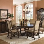 Chandelier Feats Design Vintage Chandelier Feats Upholstered Chairs Design And Unusual Round Dining Table Plus Rectangular Rug Idea Dining Room  Round Dining Tables Creating Eternal Relationship With Your Family 