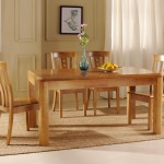 Wooden Dining On Vintage Wooden Dining Table Set On Brown Area Rug Designed In Front Of Decorative Brown Wall Panel Background Dining Room Bright Modern Dining Room With Beautiful Rugs Furniture