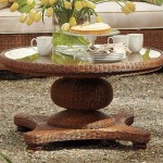 Round Wicker With Wonderful Round Wicker Coffee Table With Glass Top For Outdoor Living Room Design Idea Furniture  Free And Relaxing To Gather Round The Coffee Table 