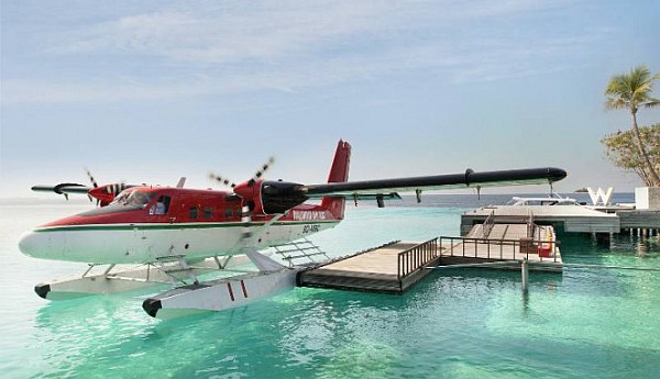 Plane Drop Nice Air Plane Drop Off Showing Nice Sea And Wooden Deck Also Architecture  Wooden Building Set In Spectacular Maldives Resort 