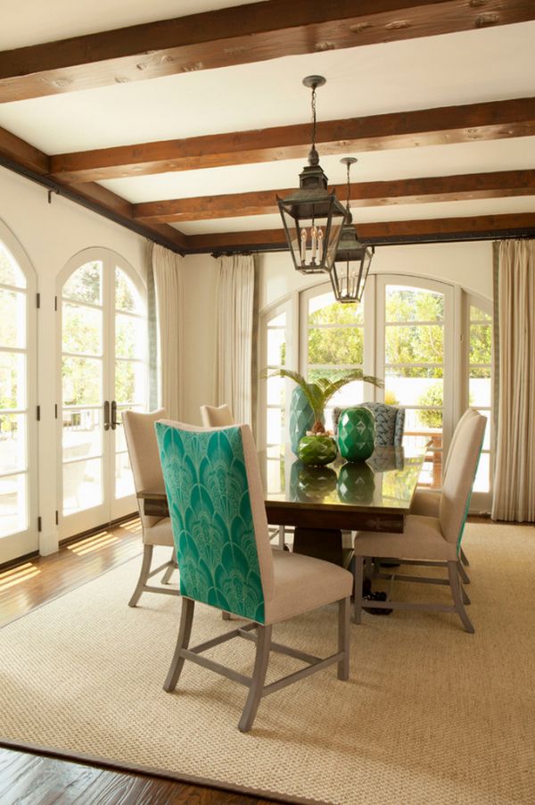 Dining Area Trout Appealing Dining Area In Bonesteel Trout Hall Interior Design With Cream Chairs And Wood Table Also Beams Ceiling Decoration Colorful Home Decor With Various Colors And Patterns