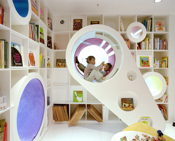Shelving Unit Applied Appealing Shelving Unit Design Idea Applied In Modern House Interior Finished With Modern Lighting Unit Design Idea Interior Amazing Kids Room Area In Stunning Appearances