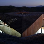Night View House Beautiful Night View Of Kiltro House With Plank Wall And Wooden Roof Suspended House Design With Floating Porch Exterior Beautiful Hillside Home With Striking Exterior Views